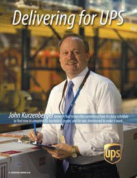John Kurzenberger delivering for UPS poster