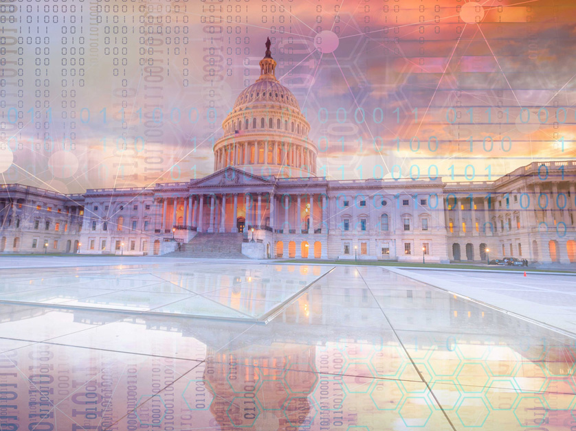 digital concept of united states capitol building