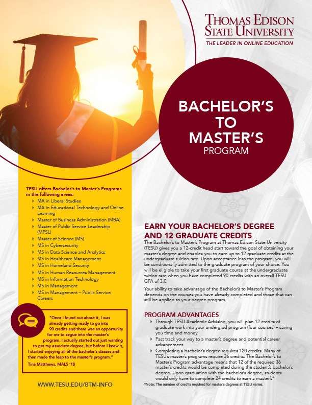Bachelor's to Master's Program