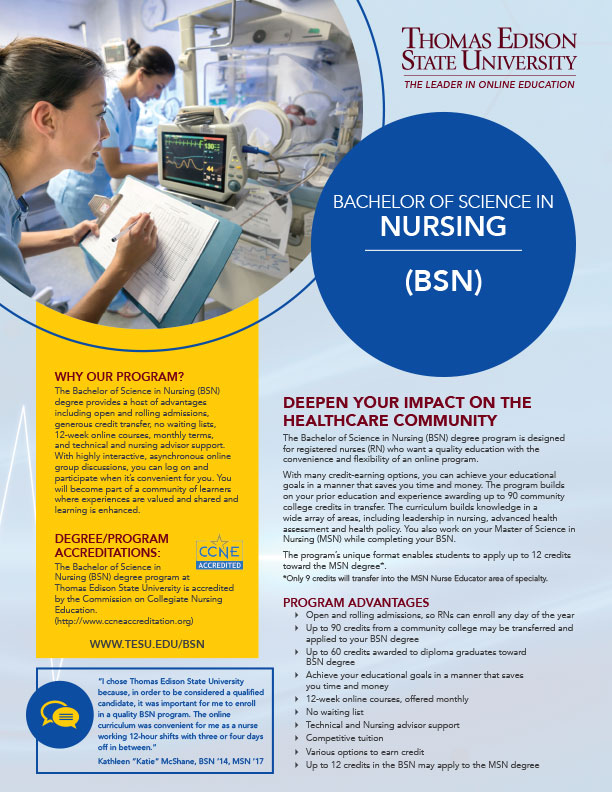 Online Nursing Degree Programs at Thomas Edison State University | Academic  Programs