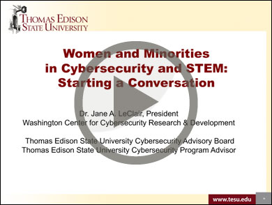 Webinar on Women and Minorities in Cybersecurity and STEM: Starting a Conversation