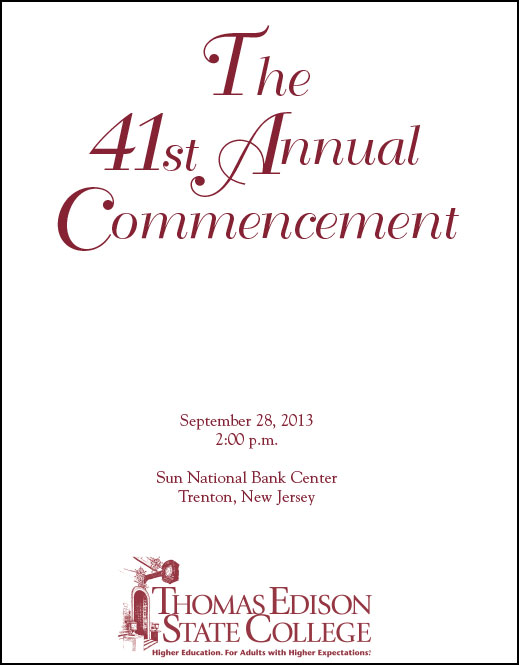 2013 Commencement Program