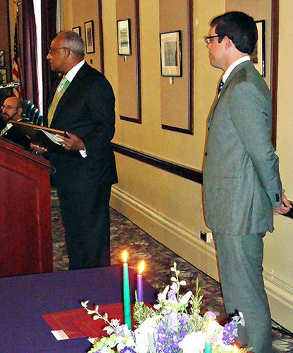Dr. George A. Pruitt, president TESU and Alexander "Sandy" Pope